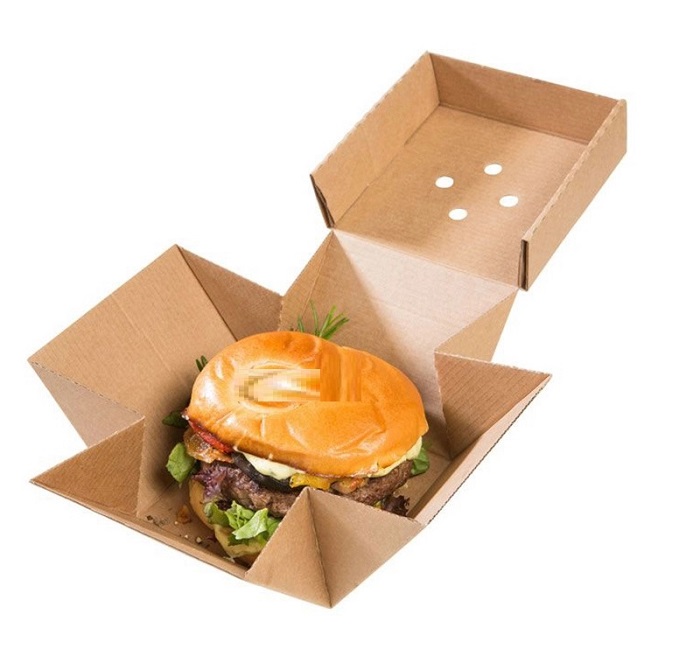 mẫu hộp giấy đựng hamburger