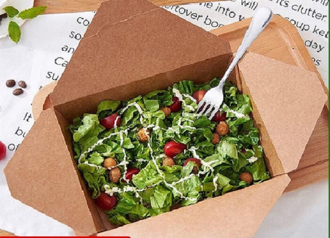In hộp giấy đựng salad