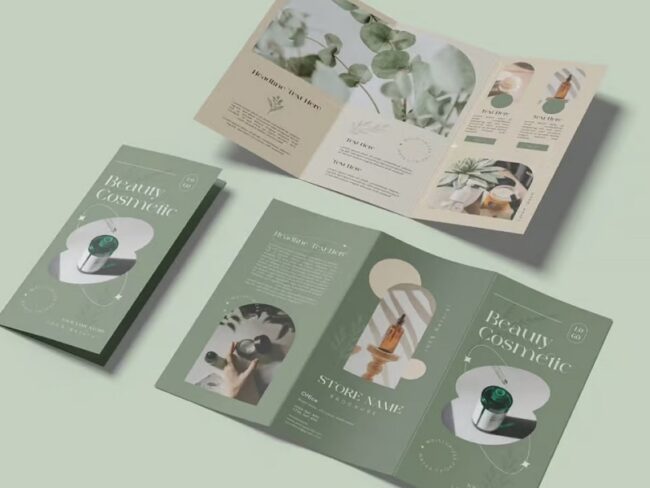 Mẫu brochure giới thiệu các mặt hàng mỹ phẩm