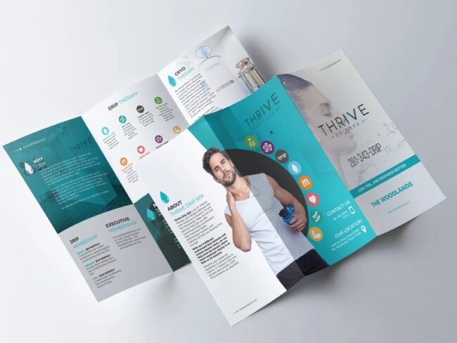 Mẫu brochure giới thiệu các dịch vụ làm đẹp, chăm sóc sức khỏe