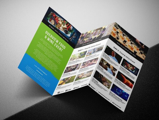 Mẫu brochure đẹp cho công ty thiết kế kiểu chữ Z