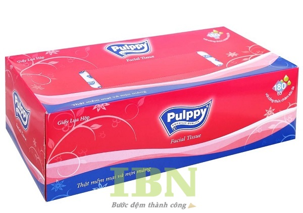 Mẫu hộp khăn giấy tông hồng thu hút