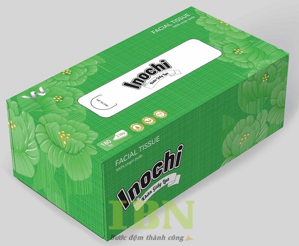 Mẫu hộp khăn giấy lỗ rút hình chữ nhật bo góc