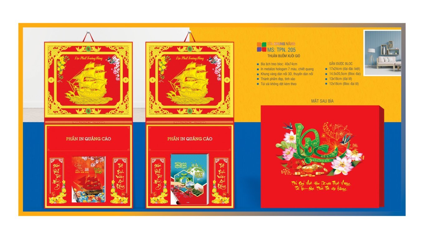 Mẫu lịch tết 2023 đẹp 202 In bìa lịch gắn bloc 2023 giá rẻ