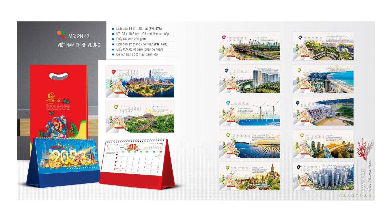 Mẫu lịch tết 2023 đẹp 176 Mẫu lịch để bàn 2023 theo yêu cầu