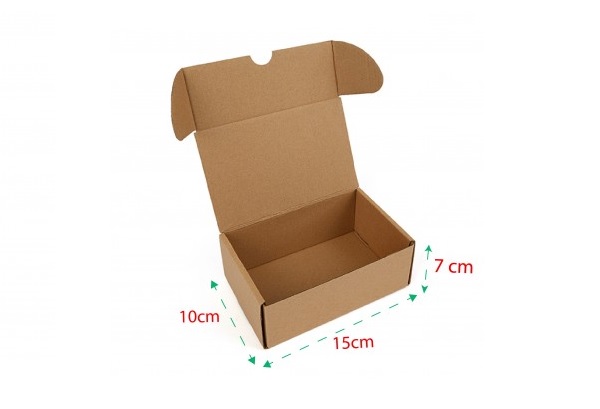 Kích thước hộp giấy carton nắp gài thông dụng