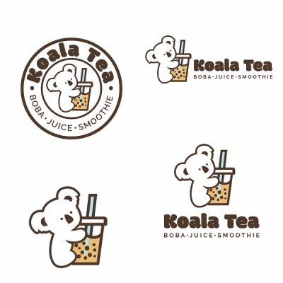 Logo in ly trà sữa
