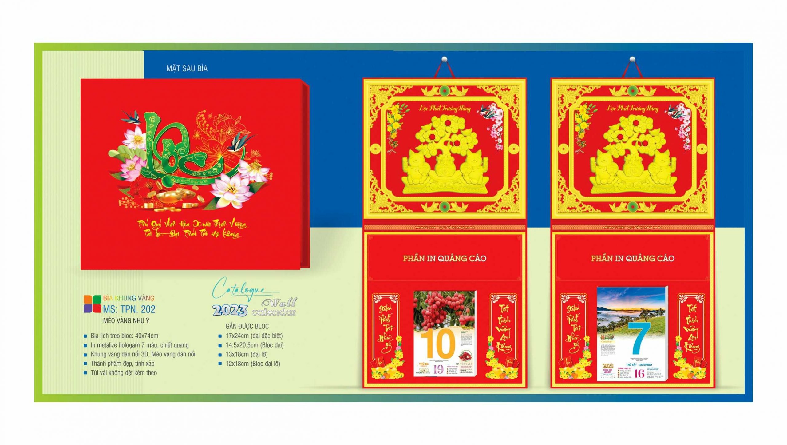 in lịch bloc đẹp 2023