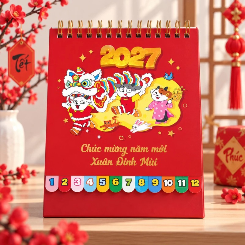 Quy trình đặt in lịch để bàn 2027 tại In Bảo Ngọc