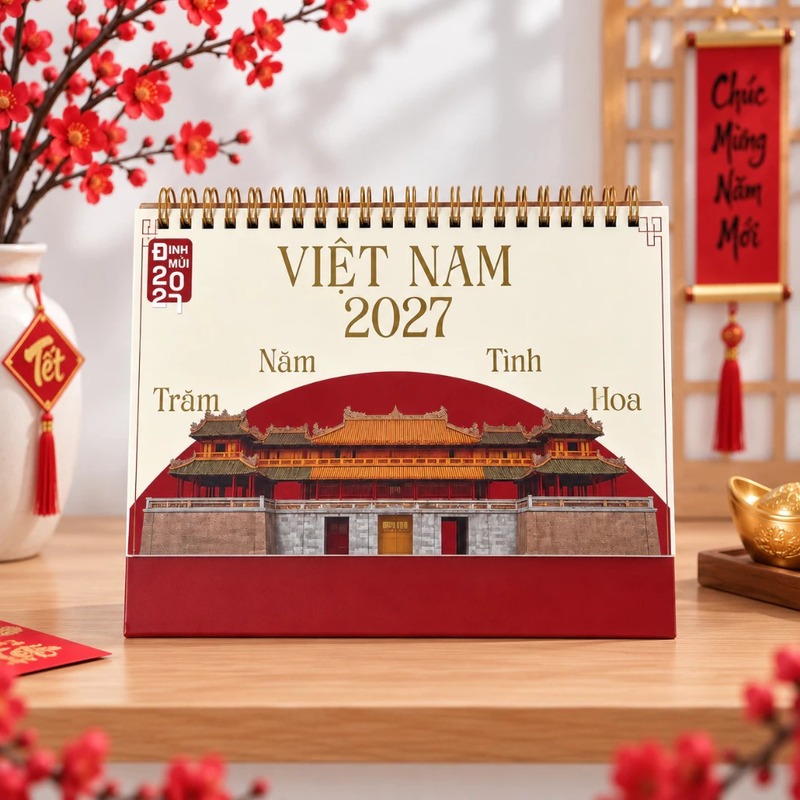 Mẫu lịch để bàn chủ đề Cố Đô Huế
