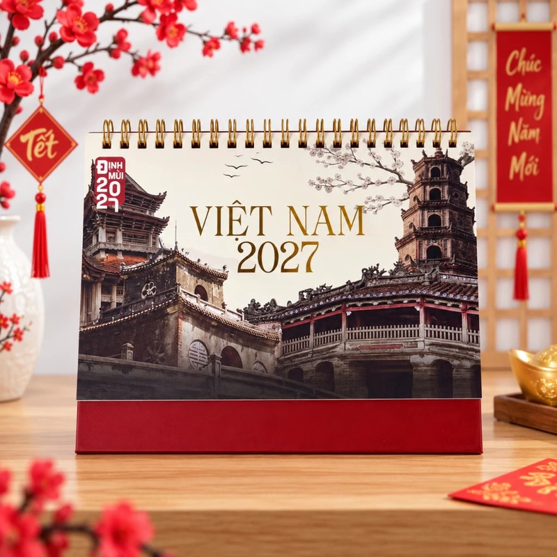 Mẫu lịch để bàn chủ đề Lịch sử - Chùa Thiên Mụ