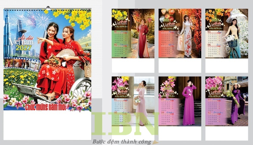 Các chủ đề thường sử dụng để in lịch lò xo 2027