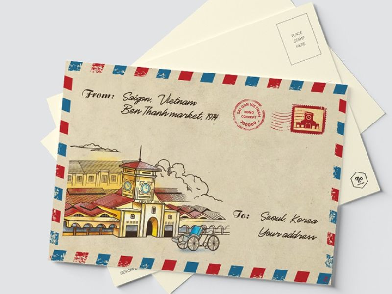 Mẫu postcard, bưu thiếp đẹp - Mẫu 2