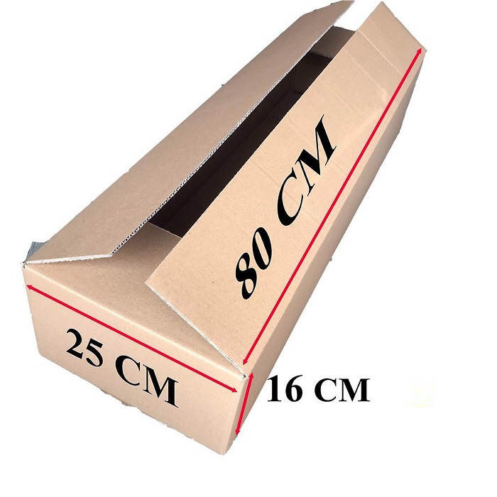 Những kiểu dáng, kích thước thông dụng của thùng, hộp carton dài