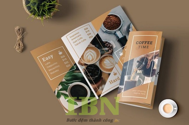 Mẫu brochure giới thiệu những món cà phê nổi bật