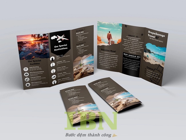 Mẫu brochure giới thiệu điểm đến du lịch nổi tiếng