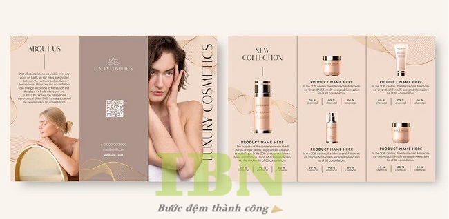 Mẫu brochure giới thiệu mỹ phẩm trang điểm