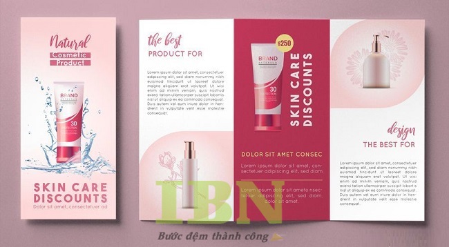 Mẫu brochure mỹ phẩm thiết kế theo yêu cầu