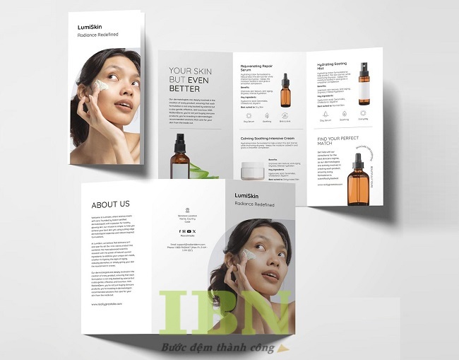 Mẫu brochure giới thiệu mỹ phẩm chăm sóc da