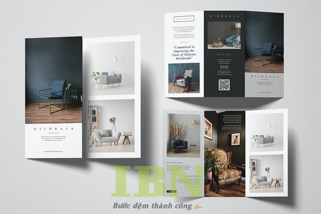 Mẫu brochure nội thất thiết kế theo phong cách tối giản