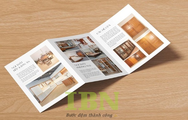 Mẫu brochure nội thất thiết kế dạng gập ba