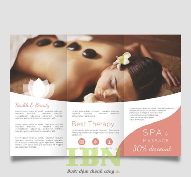 Mẫu brochure giới thiệu các dịch vụ spa cung cấp