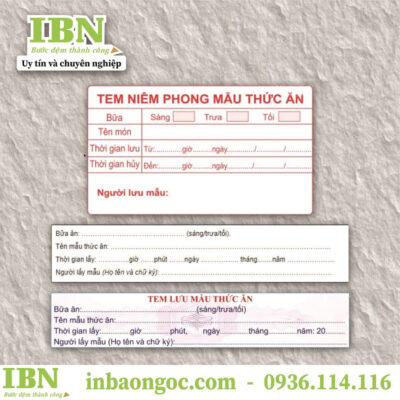 Tem lưu mẫu thức ăn