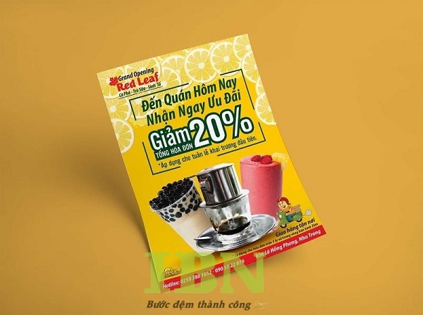 Mẫu tờ rơi cho quán trà sữa thiết kế theo yêu cầu