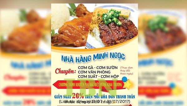 Mẫu tờ rơi nhà hàng thiết kế đơn giản
