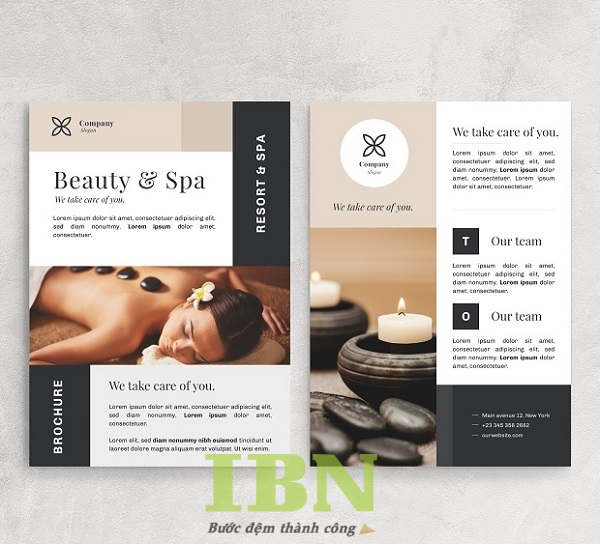 Mẫu tờ rơi spa thiết kế theo yêu cầu, đẹp ấn tượng