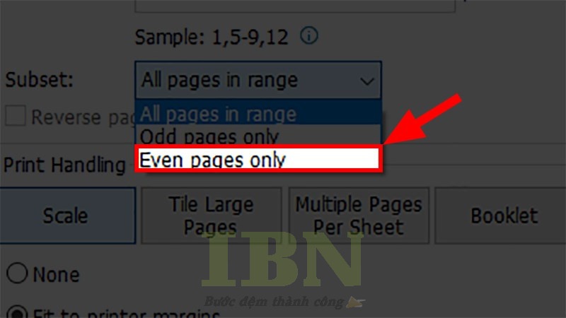 Các bước in trang chẵn trong PDF
