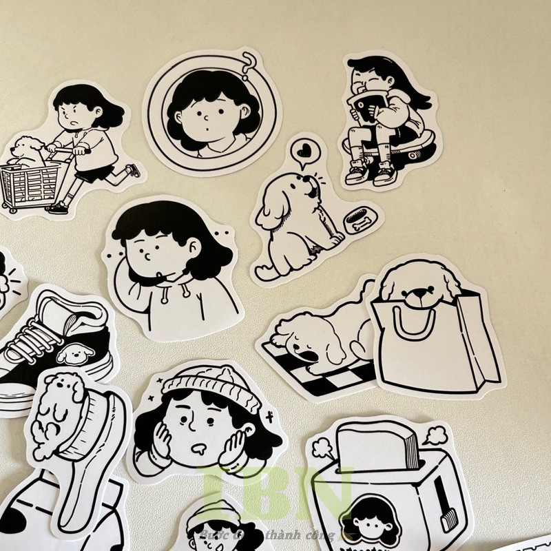 Hình sticker cute không màu - 16