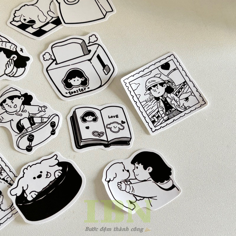 Hình sticker cute không màu - 17