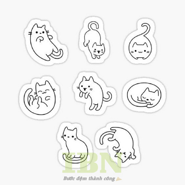 Hình sticker cute không màu - 30