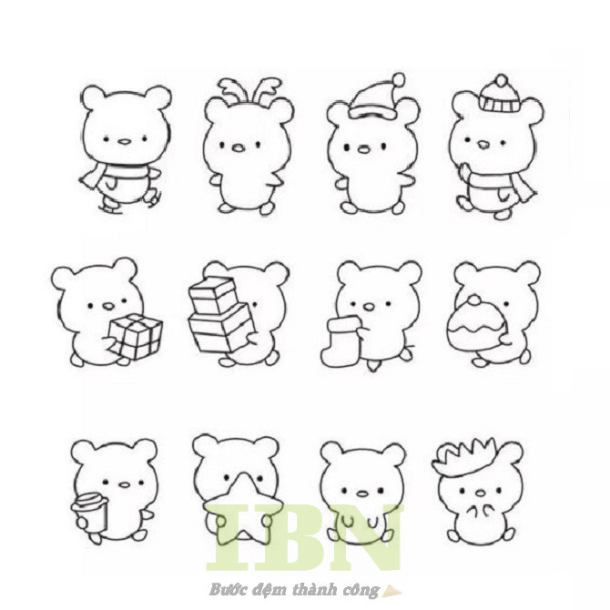 Hình sticker cute không màu - 39