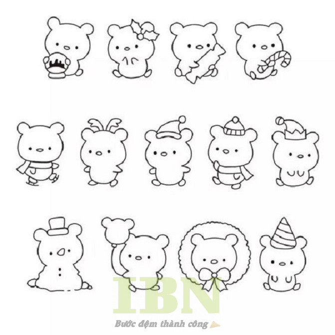 Hình sticker cute không màu - 41