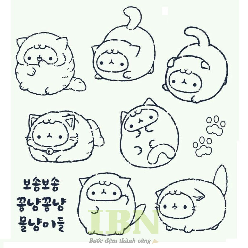 Hình sticker cute không màu - 55