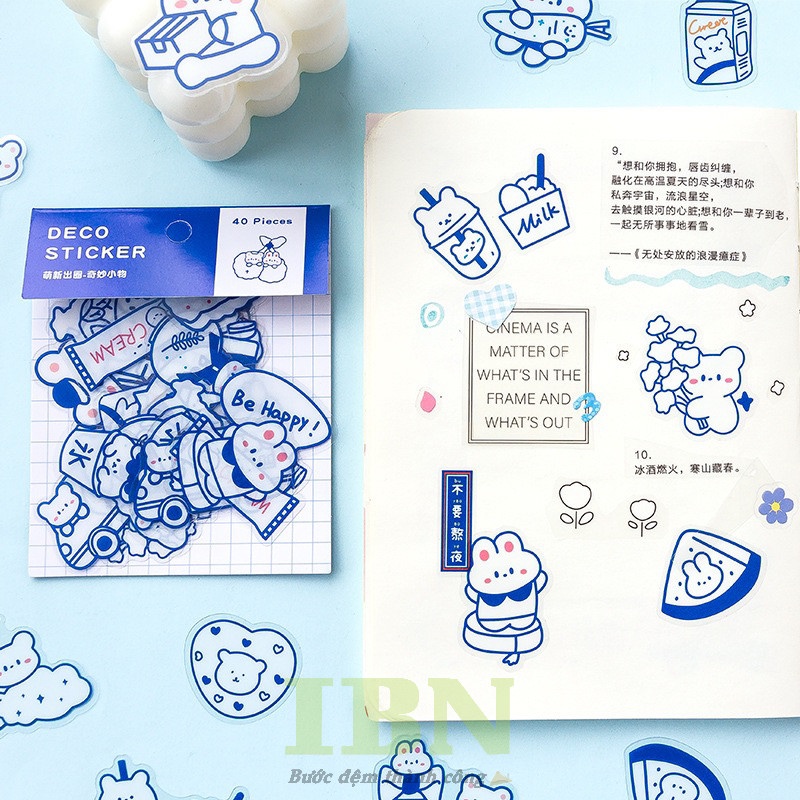 sticker gấu cute - 9