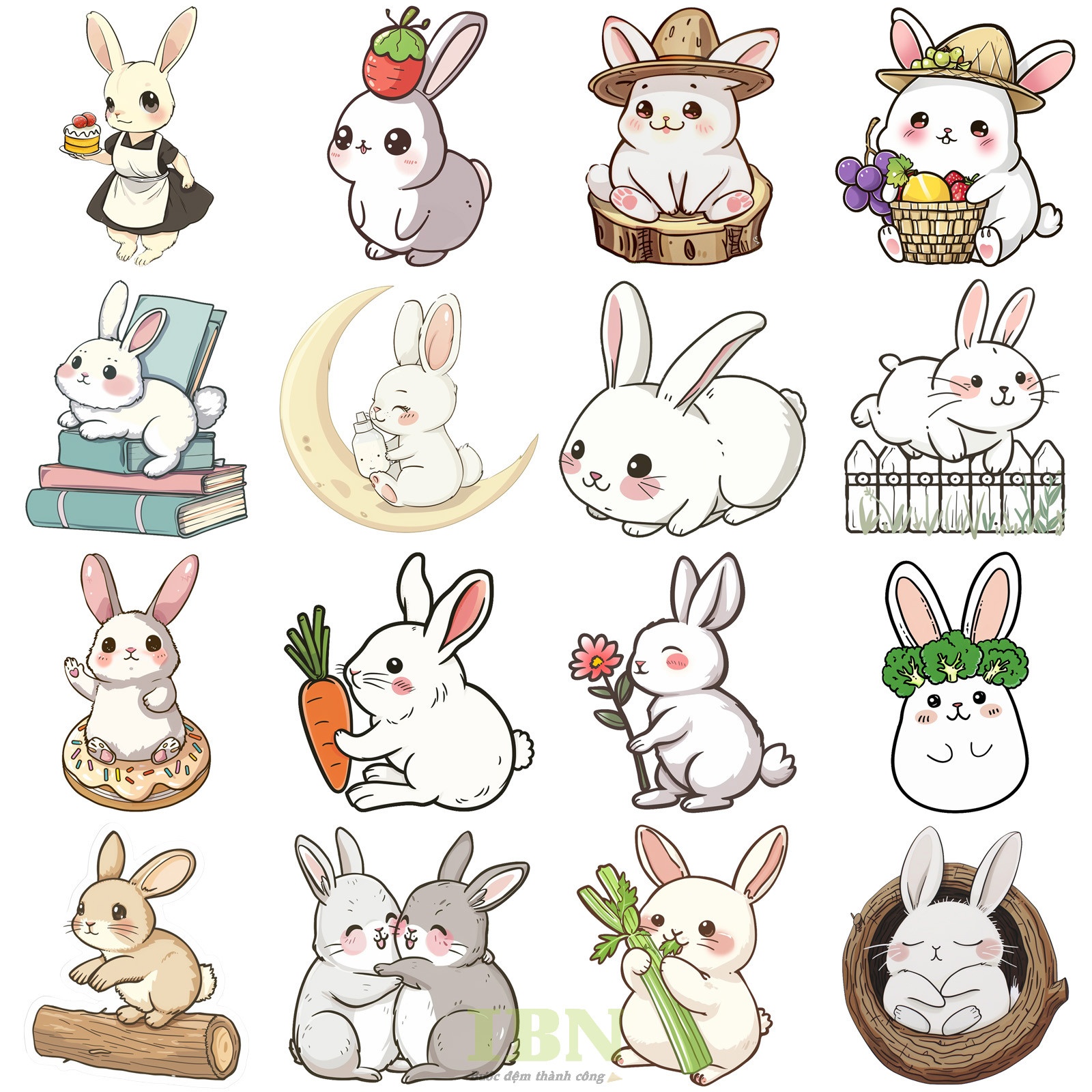 sticker thỏ cute - 10