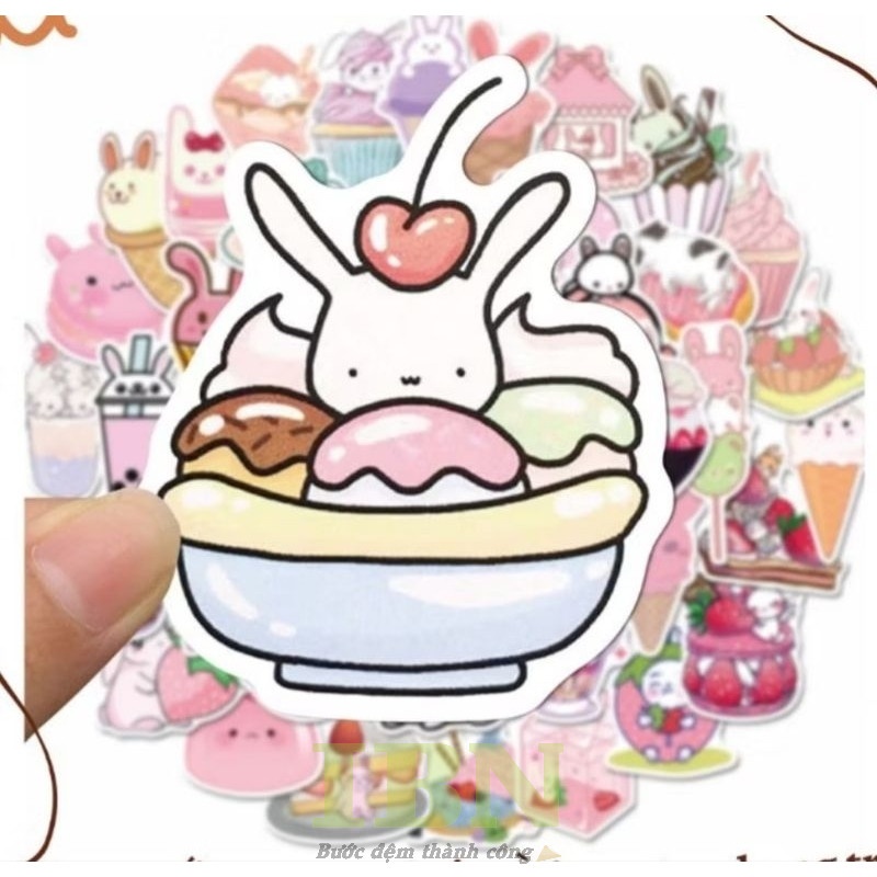 sticker thỏ cute