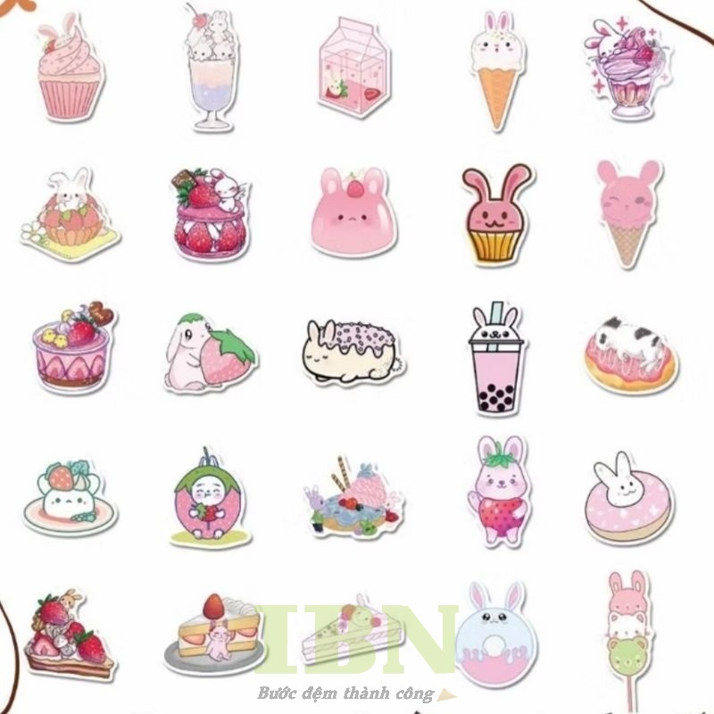 sticker thỏ cute - 24