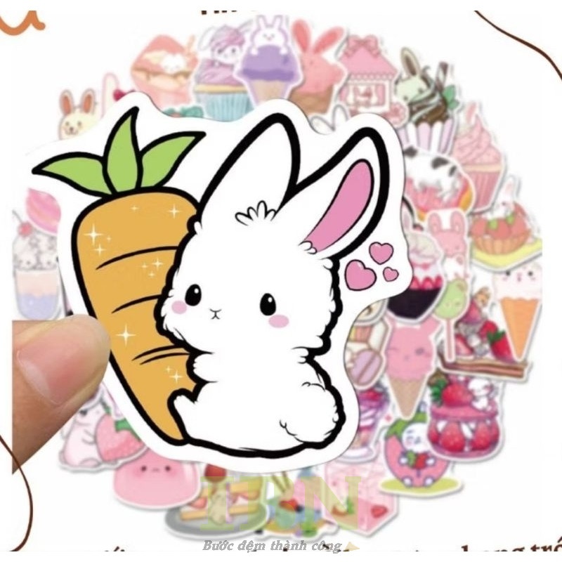 sticker thỏ cute