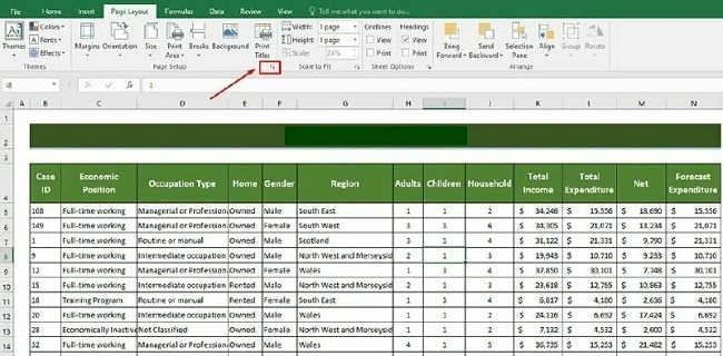 cách in file excel không bị mất cột