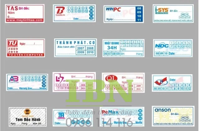 Ứng dụng của tem bảo hành