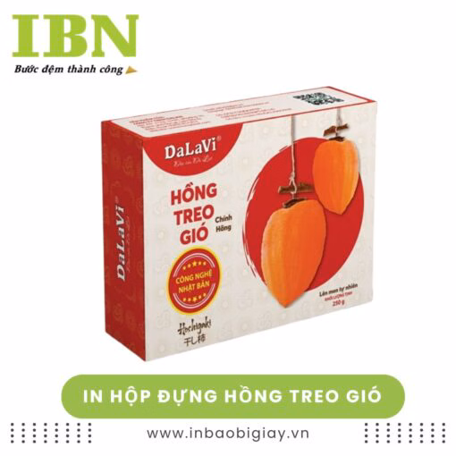 In Bảo Ngọc cung cấp dịch vụ in hộp giấy đựng hồng treo gió đẹp, giá xưởng