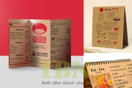 In Menu Giấy Kraft Theo Yêu Cầu, Giá Rẻ [30+ Mẫu Đep] - In Bảo Ngọc