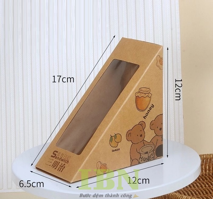 Mẫu hộp đựng sandwich bằng giấy kraft