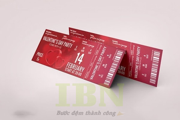 Mẫu vé mời sự kiện Valentine day