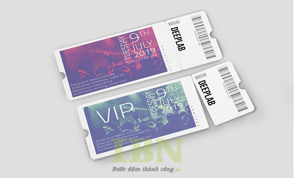 Mẫu vé VIP show ca nhạc