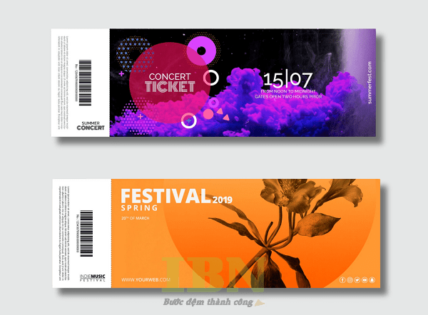 Mẫu vé VIP Festival
